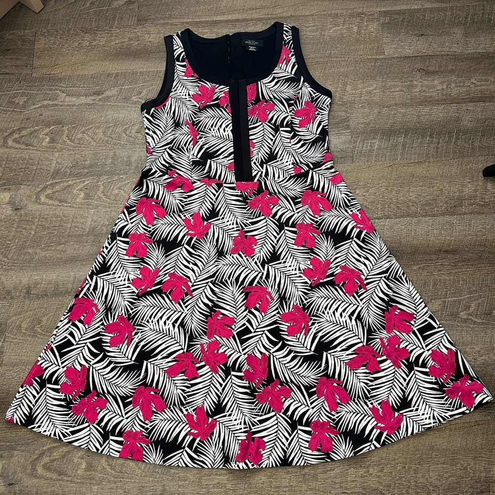 Michel Studio Tropical Print Dress